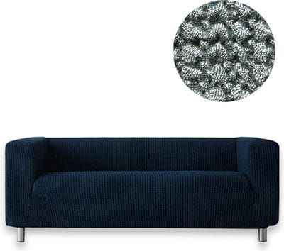 Belmarti® Bankhoes Milos hoge armleuning 190cm tot 230cm breed - Donkergrijs - Extreme Stretch stof - Anti-statische Bankhoezen - Premium kwaliteit