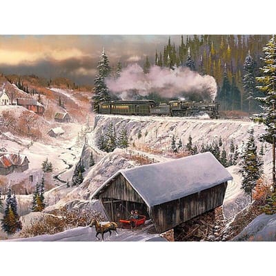 DIY 5D diamant schilderij mooi sneeuw winterlandschap diamant borduurwerk 20X30CM gray