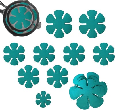 Vilten Panbeschermers - Panafscheiders Stapelbeschermers - Kookgerei Beschermen - Wasbaar Viltmateriaal - 12 stuks 3 maten - Marineblauw