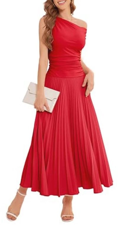 Formele Maxi Prom Jurk Voor Dames - Geplooide Cocktail Jurk Voor Bruiloft en Feest | Lange Party Jurk