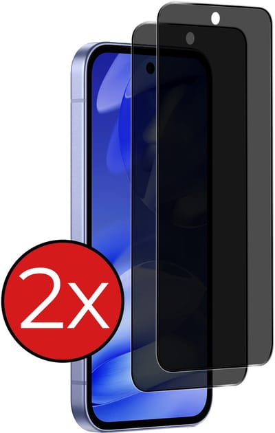 Screenprotector - 2 Stuks - Geschikt voor Google Pixel 9a - Privacy Filter - Beschermglas - Gehard Glas - Tempered Glass - Screen Protector