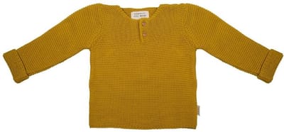 Little Indians Knit Sweater Honey - Gebreide Trui - Geel - Unisex - Maat: 2-3 jaar