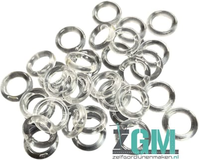 Gordijnringen Transparant 8 x 13 mm - 100 stuks - UV Bestendig - Gordijn Ringen