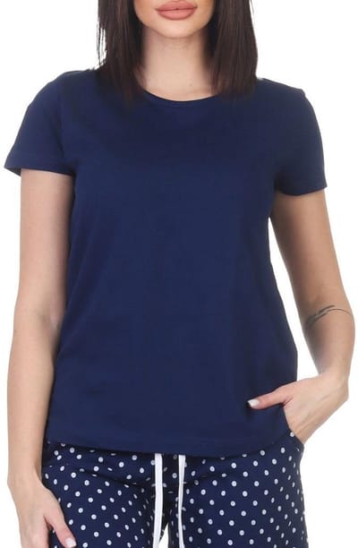 Damespyjamashirt met korte mouwen mix & match