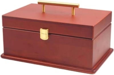 Sieradendoos van hout - Sieradenkistje etui - Sieraden opbergen - Gedetailleerd vakmanschap - Niet gespecificeerd - Rood