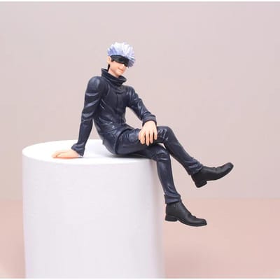 Figurine Gojo Satoru Anime Jujutsu Kaisen 10CM Itadori Yuji Modèle Stopper de Nouilles Assis PVC Jouets pour Enfants Statique Cadeau Parfait Poupée With box