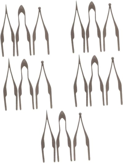 Pyrografie Tips - Houtbrand Accessoires - Creatief Hout Bewerken - Set van 15 Stuks - 2.7cm Lengte - Zilverkleurig
