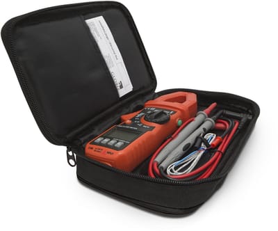 Digitale True RMS AC/DC Stroomtang - Professioneel Meetinstrument - Meet Spanning, Stroom, Weerstand, Frequentie En Temperatuur - Relatieve Meetmodus - Fasezoeker Met Licht- En Geluidsindicatie - NCV [25612]