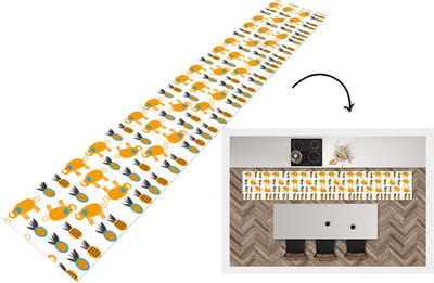 Keukenloper - Loper keuken - Olifant - Ananas - Geel - Patroon - 300x50 cm - Keukenloper vinyl