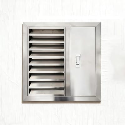 Toegangspaneel Metaal - Luik Deur - Afdekken Leidingen - Verborgen Handgrepen - 600 x 850 mm - Zilver