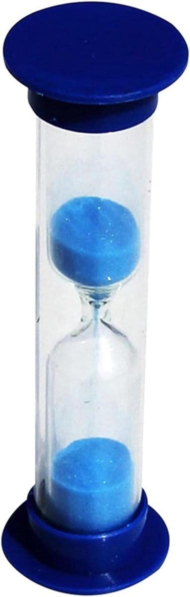 Zandloper Timer - Kleine Zandloper 2 Minuten Timer - Koken en Spelletjes - Handgeblazen Glas - 8.5 x 2.5 cm