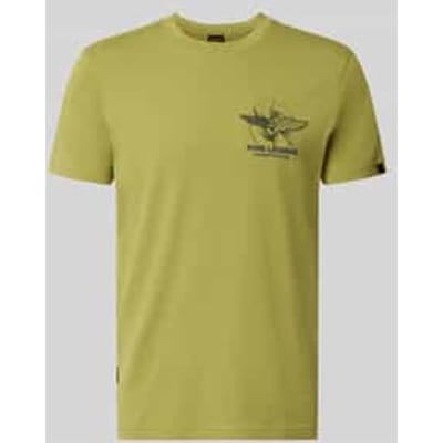 T-shirt met labelprint en ronde hals