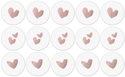 9x Sticker Hartje Rose