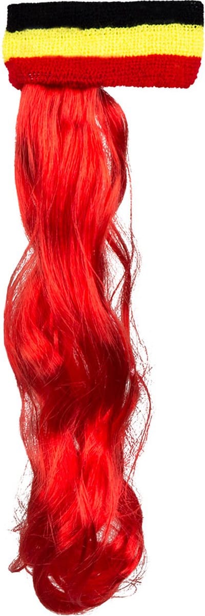 Boland - Hoofdband België met rood haar - Één maat - Volwassenen - Mannen - Rode duivels - Belgie - Voetbal
