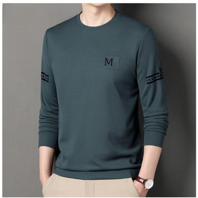 Herfst Nieuwe Heren T-shirts met Ronde Hals en Lange Mouwen, Los en Comfortabel, Casual Heren Onderhemden, Modieuze en Trendy Tops XXXXL
