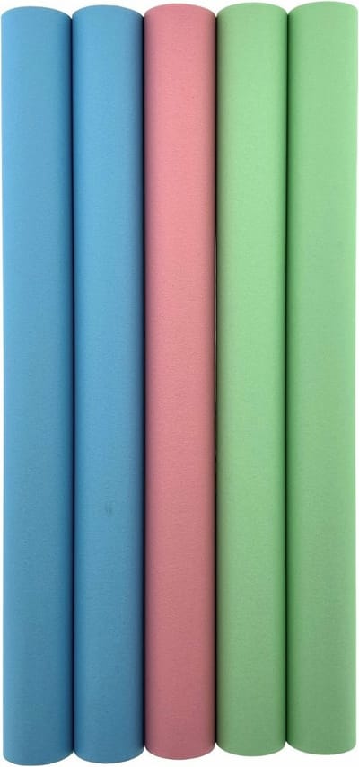 Inpakpapier Cadeaupapier - 5 Rollen - Blauw, Groen, Roze - 4 meter x 35 cm