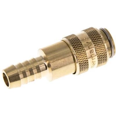 Messing DN 5 Luchtkoppeling Snelkoppeling 8 mm Slangpilaar