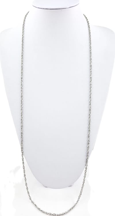 Halsketting - RVS - Stalen Kabelketting - L 90cm - D 2.5mm - prachtige te combineren met of zonder hanger. Elegant - Tijdloze uitstraling - comfortabel erg mooi ook voor Alarmknop - Persoonlijk Alarm.