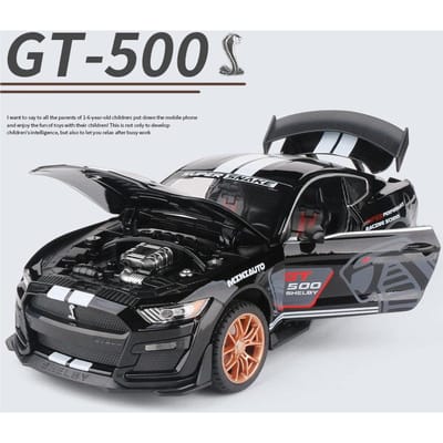 1:24 Mustang Shelby Gt500 Viper Alliage Modèle de Voiture de Sport Moulé sous Pression Métal Jouet Voiture de Course Modèle de Véhicules Son et Lumière Cadeau pour Enfants