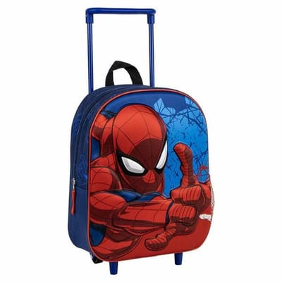3D-schoolrugzak met Wielen Spider-Man Blauw 25,0 x 31,0 x 10,0 cm