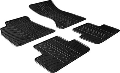 Gledring Rubbermatten passend voor Audi A4 2008-2015 & A5 Sportback 2008-2016 (T profiel 4-delig + montageclips)