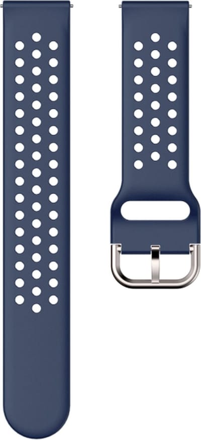 Siliconen bandje - geschikt voor Huawei Watch GT Runner 2 / GT 2(e) 46 mm / GT 3 / 4 / 5 (Pro) 46 mm / Watch 3 (Pro) / Watch 4 (Pro) / GT 6 (PRO) 46mm - donkerblauw