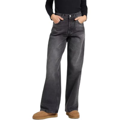 Lee Slouch Loose Fit Korte Jeans Grijs 31 / 33 Vrouw