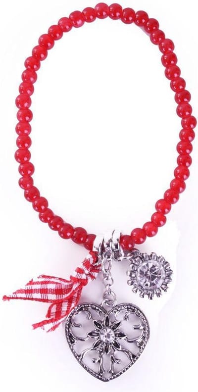 Armband Tiroler kraaltjes rood