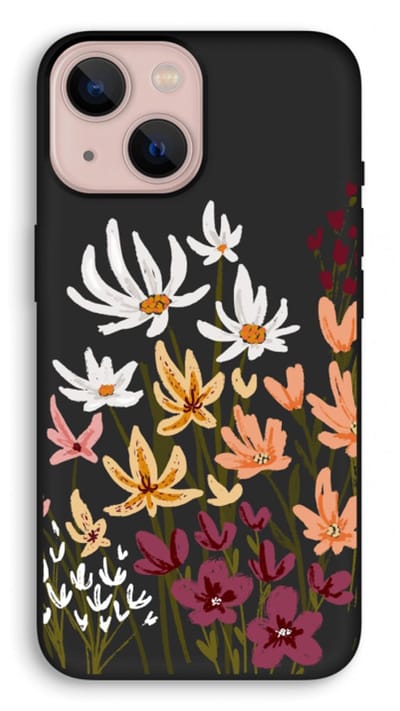 Case Company® - Hoesje geschikt voor iPhone 13 mini hoesje - Painted wildflowers - Biologisch Afbreekbaar Telefoonhoesje - Bescherming alle Kanten en Schermrand