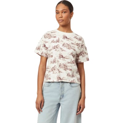 Scotch & Soda Boxy Crop Tee Sugar Swizzle/rose Brown/adobe Rose Taglia: L | Maglie Sportivi Outlet | Donna | Rosa