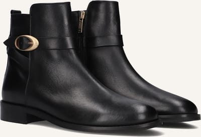 Notre-V 3262 Enkellaarsjes - Enkelboots met rits - Dames - Zwart - Maat 37
