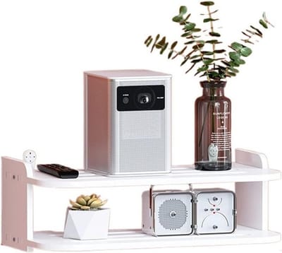 Projector Wandrek - Projector Plank - Thuisbioscoop Inrichten - Punch-Free Installatie - 40 x 20 x 13 cm - Wit