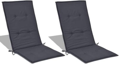 Tuinkussen Set - Stoelkussens - Buiten Zitten - Waterafstotend - 120x50x3 cm - Antraciet