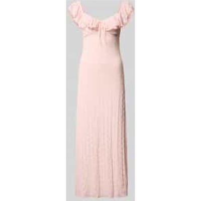midi-jurk met kant en strikdetail