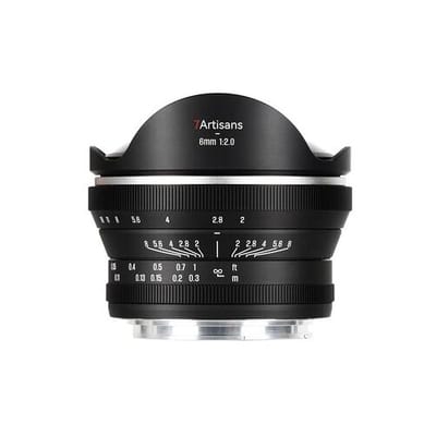 7Artisans 6mm f/2 fisheye  Canon RF-S-vatting