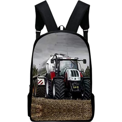 Klassiek Nieuwigheid tractorpatroon Notitieboek Rugzakken leerling Schooltassen 3D Print Oxford Waterdicht Jongens/Meisjes Laptop Rugzakken One size