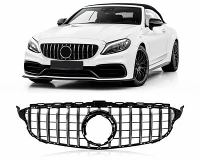 Grill Geschikt voor Mercedes C-Klasse W205 | Facelift (vanaf 03/2018) | - Chroom