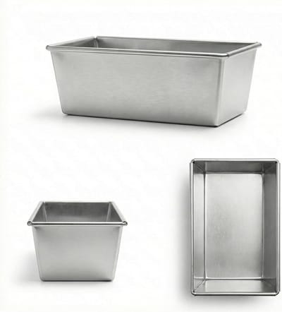 Bakblik Brood - Broodvorm Tin - Brood Bakken - Versterkte Ringen - 5 LB - Grijs