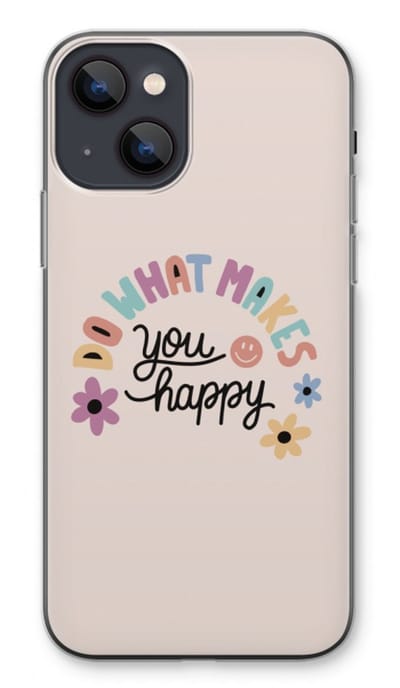 Case Company® - Hoesje geschikt voor iPhone 13 hoesje - Happy days - Soft Cover Telefoonhoesje - Bescherming aan alle Kanten en Schermrand