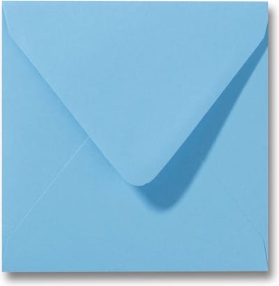 Envelop 14 x 14 cm Oceaanblauw 100 stuks