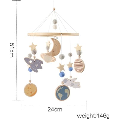 Laten We Baby Mobiel Rammelaar Speelgoed Maken 0-12 Maanden Ruimte Planeet Hanger Ledikant Bedbel Peuter Rammelaars Carrousel Kind Muziekspeelgoed Cadeau