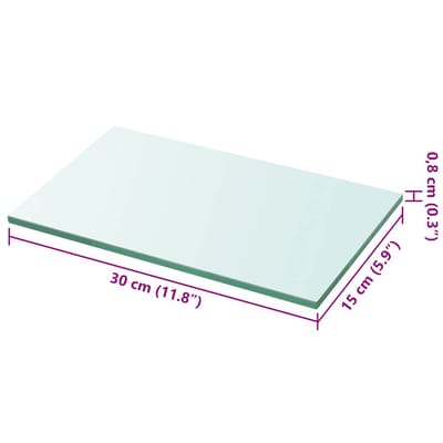 vidaXL - Wandschap - transparant - 30x15 - cm - glas