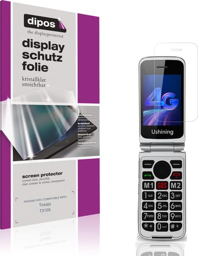dipos – 4x Beschermfolie geschikt voor Tosaju T3105 | Krasbestendige & heldere Screenprotector Ultra-Thin