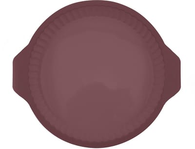 Point-Virgule ronde geribde quichevorm uit platinum silicone Vintage Maroon 24cm