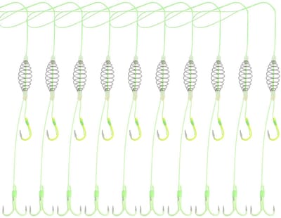 Dailygoods - 10Pcs Vissen Lente Feeder Haken - Ideaal voor Karpervissen