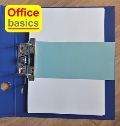Office Basics Scheidingsstrook - tabbladen - gerecycled karton - blauw - 240x105mm recht - set 100 stuks