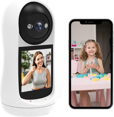 Beveiligingscamera Binnen - Thuis Monitor - Huisbewaking - Draaibare Beeldhoek - 3MP Resolutie - Wit