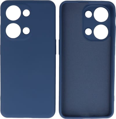 Hoesje Geschikt voor OnePlus Nord 3 5G - Fashion Telefoonhoesje Backcover - Siliconen Hoesje - Navy