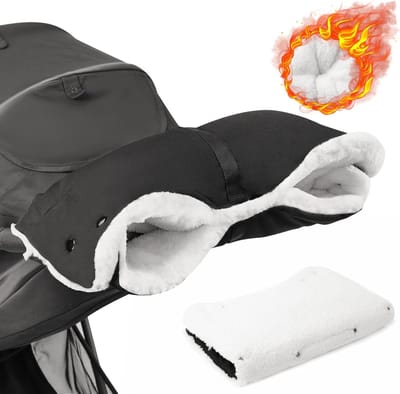 Kinderwagenhandschoenen, handbeschermers, kinderwagenwanten, zacht, winddicht, waterdicht, extra warm, universele maat voor kinderwagens en buggy's