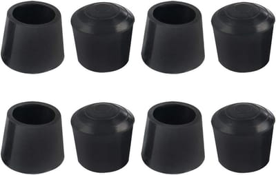 Vloerbeschermers Stoelpoten Zwart - Antislip Rubber Doppen voor Tafels en Stoelen (8 stuks)